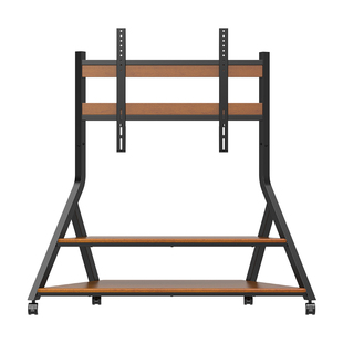 CABTE大屏专用电视艺术支架可移动带轮推车75/85/98/120英寸通用