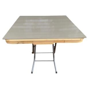 包邮折叠实木麻将桌手搓家用简易带抽屉象棋桌面板两用高档棋牌桌