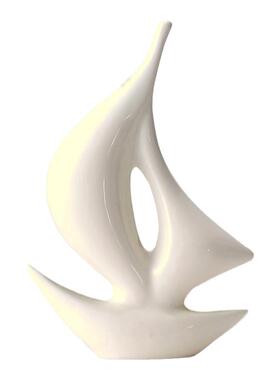 创意一帆风顺帆船摆件陶瓷工艺品