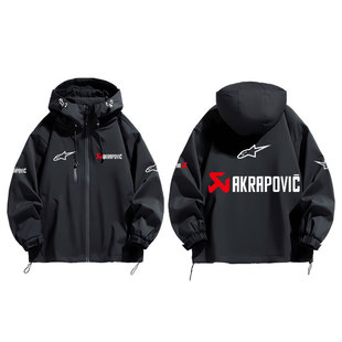 a星天蝎联名摩托车冲锋衣外套骑行同登山服男女秋冬衣服夹克定制