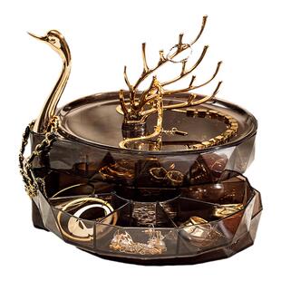 高档高级首饰收纳盒网红多层项链耳钉耳饰耳环手饰品收拾超大架小