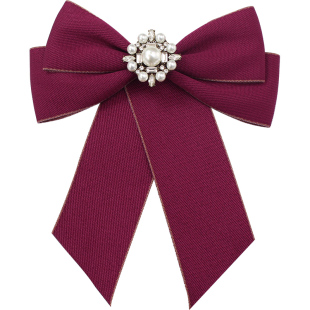 领花女职业银行领结邮政工装制服衬衣柜员物业头花套装红色英伦风