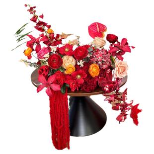 莫奈花园风高级仿真花玫瑰花束结婚拍照仿生花假花装饰花路引花