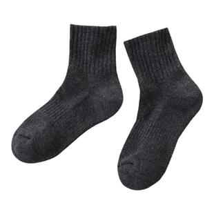 毛巾底袜子儿童运动袜棉袜加厚毛圈底短袜学生白袜子男女童中筒袜