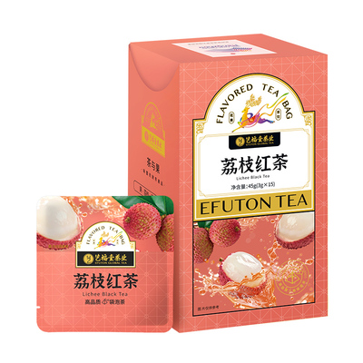 艺福堂荔枝红茶茶包鲜甜水果茶