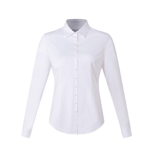 Degre Zero零度【免熨烫抗皱】弹力白色衬衫女士工装长袖职业衬衣