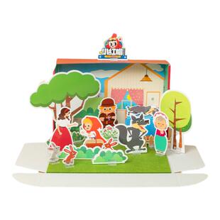 小红帽 幼儿园语言区儿童绘本剧场手工自制diy故事盒子表演教具