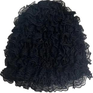 新款美人纱弹力蕾丝包头帽遮白发收碎发层层帽网红款家居透气小帽