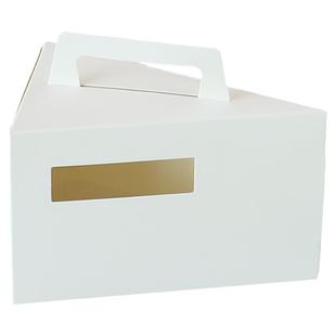 白色提手天窗慕斯蛋糕切块包装盒三明治盒子甜品切件外卖打包盒子