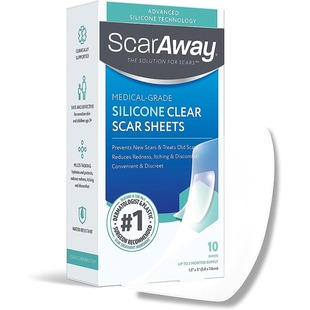 美国舒可薇scaraway疤痕贴增生 硅胶4片6片10片装透明疤痕疙瘩