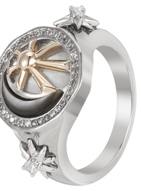 AJIDOU阿吉豆戒指女时尚复古百搭潮酷线下专柜同款指环