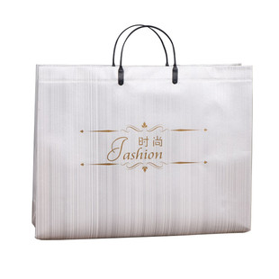 新款纯色无纺布礼品袋免税店叉耳手提袋覆膜服装袋加厚购物袋定制