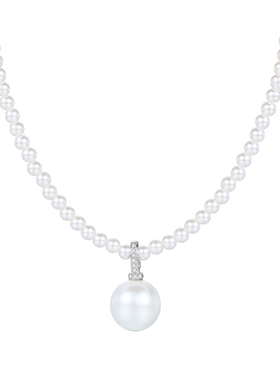 DIY灰色澳白单颗珍珠吊坠