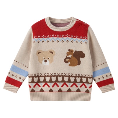 【抗静电】PawinPaw卡通小熊童装25秋冬新款男女宝宝圆领毛衣上衣