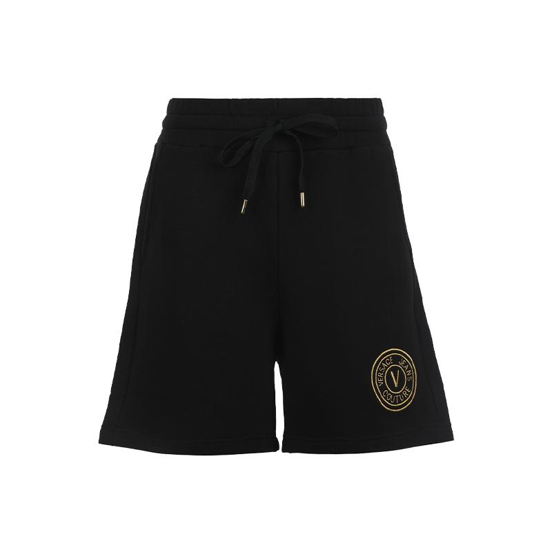 【自营】Versace Jeans Couture女士刺绣logo运动休闲直筒短裤