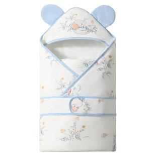 贝肽斯[暖姜]包被婴儿初生春夏季纯棉a类包单可拆卸内胆新生抱被