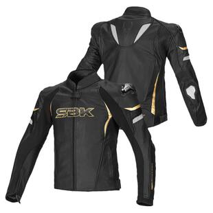 SBK骑行皮衣牛皮夹克四季防摔防护摩托车重机车骑士分体赛车服男