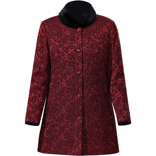 高端鹅绒羽绒服女中长款水貂毛领冬新款时尚中老年妈妈装保暖外套