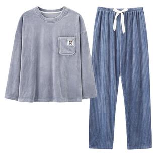 马克公主睡衣女款冬季保暖海岛绒韩系慵懒风少女家居服可外穿套装