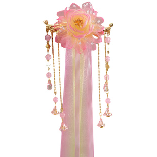 中国风儿童飘带发夹古风发卡花朵小女孩仙气饰品女童发饰宝宝头饰