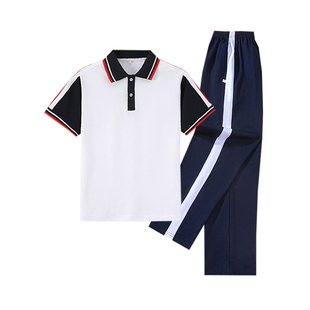 新款陆丰河东中学校服广东汕尾校服夏季短袖中小学生男女长裤班服