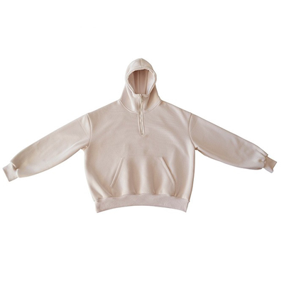 HANDE粉灰色加绒卫衣运动套装