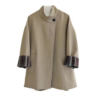 Kerry 诺丁山下~ 高级经典撞色风衣外套廓形显瘦宽松英伦风大衣