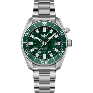 新款绿水鬼男士氚气夜光手表防水精准混动机械表人动能男表V1038