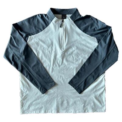 日系运动长袖男立领半拉链打底衫