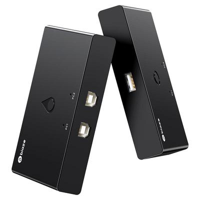 毕亚兹打印机共享器二进一出usb
