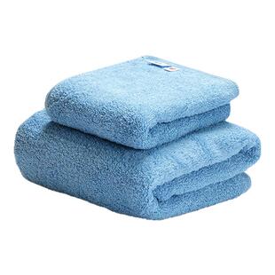 浅野纯棉浴巾毛巾2件套吸水男女洗澡抗菌裹巾高档礼盒家用全棉a类