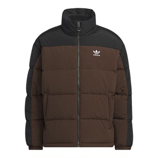 adidas阿迪达斯三叶草冬男子保暖撞色立领运动羽绒服外套 KS6081