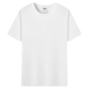 纯棉儿童白色短袖T恤男女童DIY手绘印字定制幼儿园文化广告衫亲子