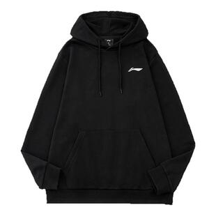 李宁连帽卫衣女2026新款爆款小个子宽松慵懒风初中生黑色运动外套