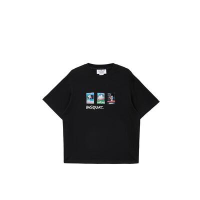 tj区绫致杰克琼斯BSQ联名款男装夏季纯棉立体刺绣日常休闲宽松T恤