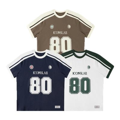 ics丨iconslab美式运动凉感T恤球衣短袖夏季新款撞色logo印花上衣