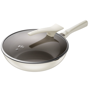九阳陶瓷不粘锅钛锅家用平底炒锅电磁炉专用炒菜锅官方旗舰正品炊