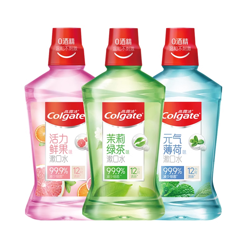 高露潔漱口水清新口氣貝齒含氟