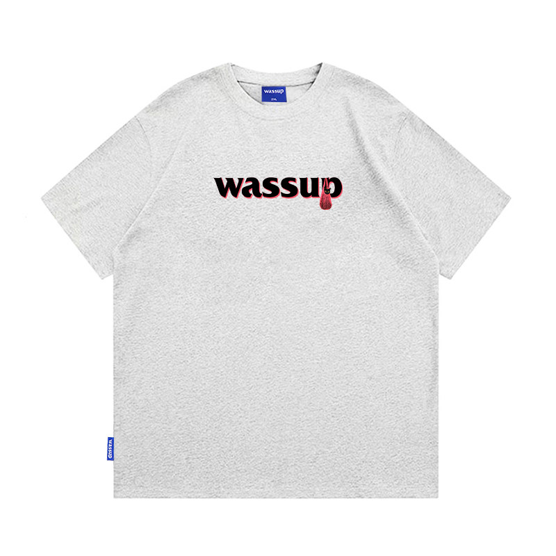 WASSUP趣味小猫短袖T恤男夏季潮