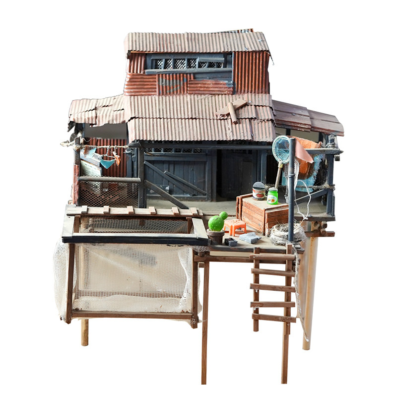 铁皮破烂小屋制作材料包竹棒木棍