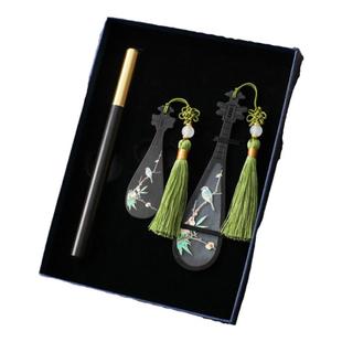 文创礼物中国风红木乐器商务礼品书签U盘高档精致礼盒定制刻字