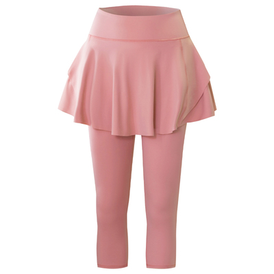 美愫假两件健身裤女运动七分裤