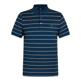 【莱赛尔】德鲨短袖细条纹T恤男夏新款休闲打底上衣POLO衫
