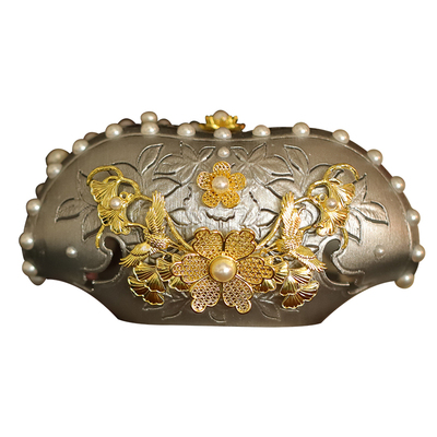 汉服发冠3D打印宋代如意镂空银冠金冠宋制周夫人仿文物二创古装