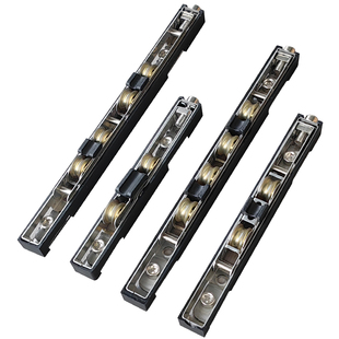 极窄铝合金推拉门移门地下轨道滑轮阳台浴室不锈钢轴承防水锈静音