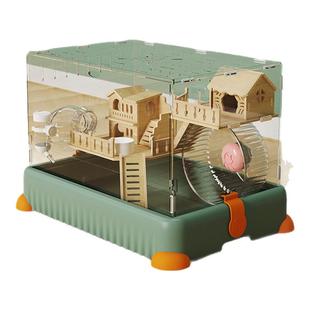 洁西仓鼠笼亚克力金丝熊笼子便宜大的别墅专用60大空间三层笼用品