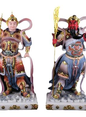 铭昌汉白玉伽蓝韦陀关羽护法新款