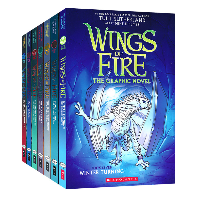 Wings of Fire 火翼飞龙 英文原版全彩漫画书1-8册 奇幻冒险章节小说 9岁+ 纽约时报推荐读物 Escap