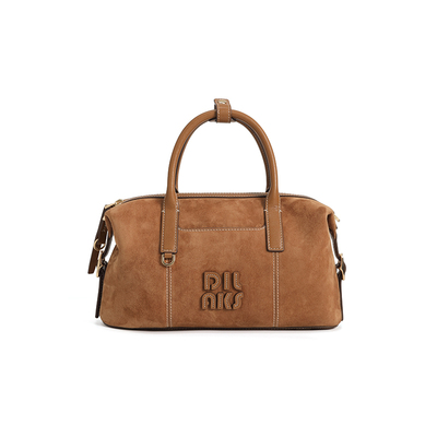 迪莱克丝官方正品羊麂皮波士顿包