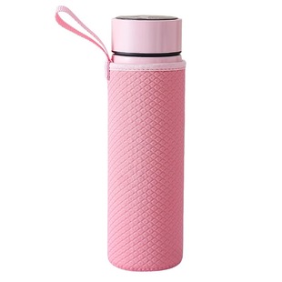 手提水杯套纯色压纹防滑防撞隔热玻璃杯子套保温杯儿童保护套通用